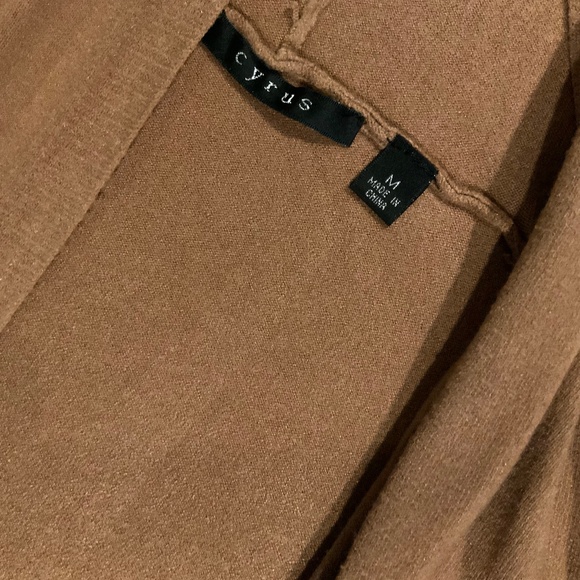 Cyrus Tan M open front hooded cardigan w/ front pockets Classic Minimalist - Picture 3 of 7